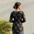 Noir Bloom Kurti Block Print · Full Sleeve · Short Kurti